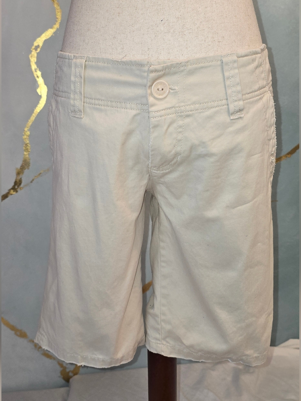Vintage ONeill 90s 2000s Y2k Era Light Tan Khaki Bermuda Boardshort 2 3/5 XS/S